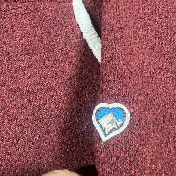 Kuhl Women's Hooded Alfpaca Fleece Zip Up Burgundy Small outdoor hiking - Picture 2 of 10